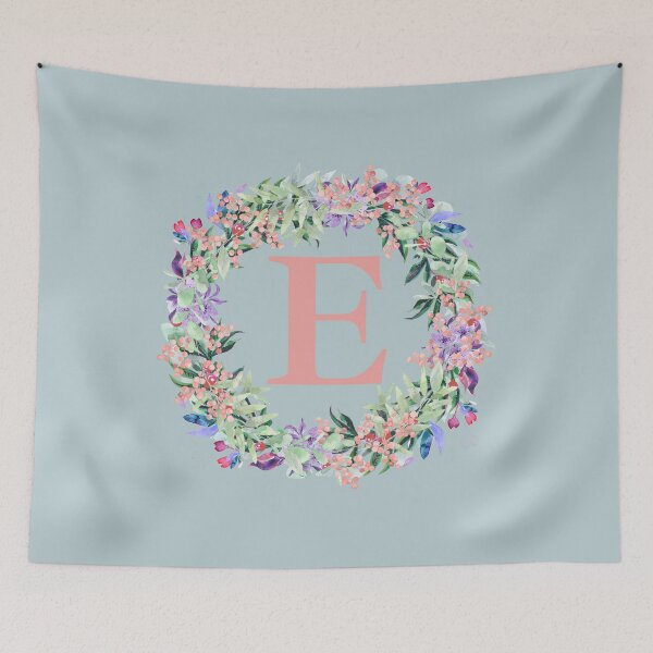 Item preview,  Letter E Floral  - Floral Monogram Alphabet Letters designed and sold by LamaraK.