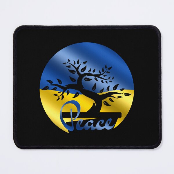 Item preview, Make Art Not War Bonsai Symbol of Peace and Hope with Ukraine Flags Colors II designed and sold by M-Infinite.