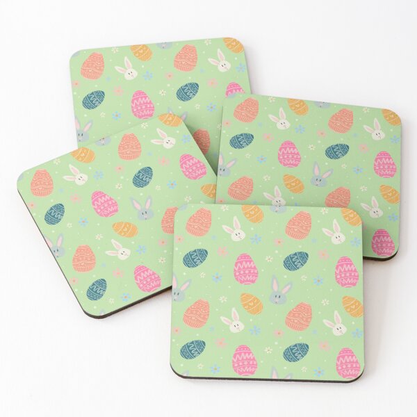 Item preview, Easter Eggs & Bunny Pattern - Green designed and sold by TheBubblyType.