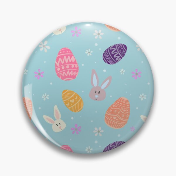Item preview, Easter Eggs & Bunny Pattern - Blue designed and sold by TheBubblyType.