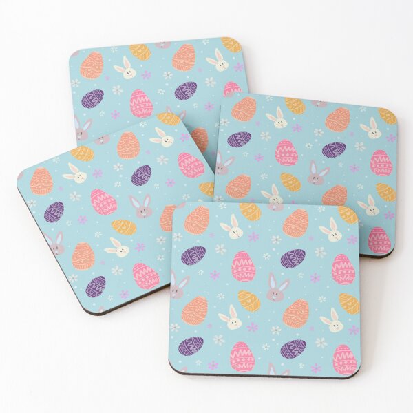 Item preview, Easter Eggs & Bunny Pattern - Blue designed and sold by TheBubblyType.