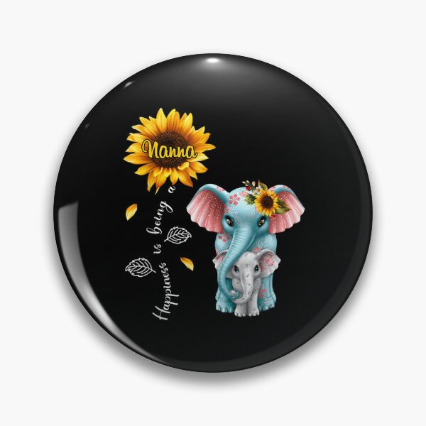 Item preview, Elephant Sunflower Happiness Is Being Nanna Christmas  designed and sold by brita797.