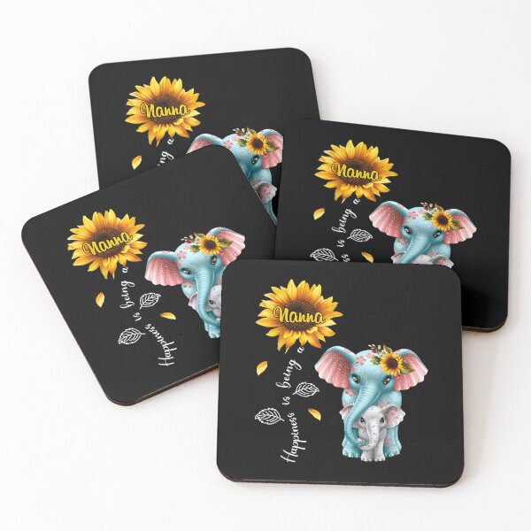 Item preview, Elephant Sunflower Happiness Is Being Nanna Christmas  designed and sold by brita797.