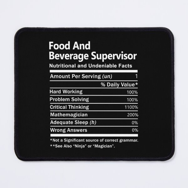 Item preview, Food And Beverage Supervisor  T Shirt - Nutrition Factors Job Gift Item Tee designed and sold by rolandchel.