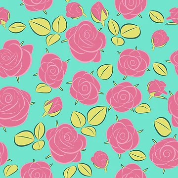 Artwork thumbnail, Pink Roses Pattern - Cute by Hic21