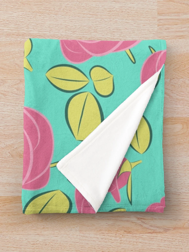 Thumbnail 3 of 6, Throw Blanket, Pink Roses Pattern - Cute designed and sold by Hic21.