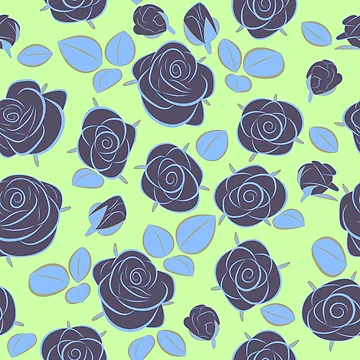 Artwork thumbnail, Black Roses Pattern - Chic by Hic21