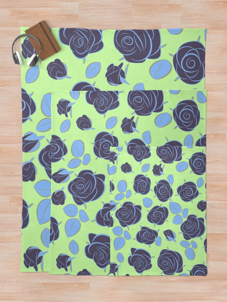 Thumbnail 5 of 6, Throw Blanket, Black Roses Pattern - Chic designed and sold by Hic21.