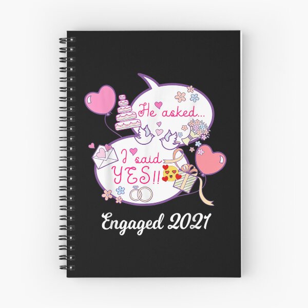 Item preview, He Asked I Said Yes Couples Engagement Fiancee Honeymoon  designed and sold by aprilsav.