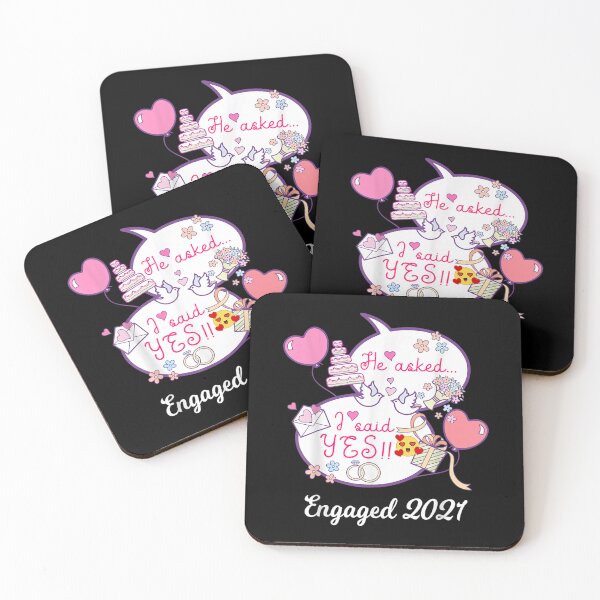 Item preview, He Asked I Said Yes Couples Engagement Fiancee Honeymoon  designed and sold by aprilsav.