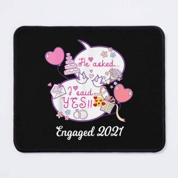 Item preview, He Asked I Said Yes Couples Engagement Fiancee Honeymoon  designed and sold by aprilsav.
