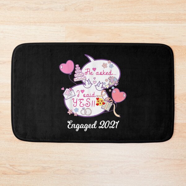 Item preview, He Asked I Said Yes Couples Engagement Fiancee Honeymoon  designed and sold by aprilsav.