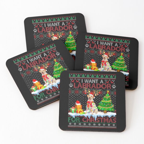 Item preview, I Want A Labrador For Christmas Funny Dog Xmas Ugly Sweater  designed and sold by amyadt77.