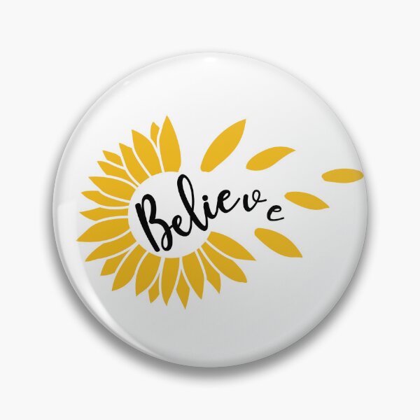 Item preview, Believe Yellow Flower Quote  designed and sold by HelloLoriDesign.