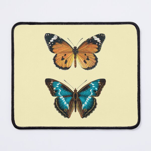 Item preview, Orange and blue butterfly chart (light yellow) designed and sold by Madame Memento.
