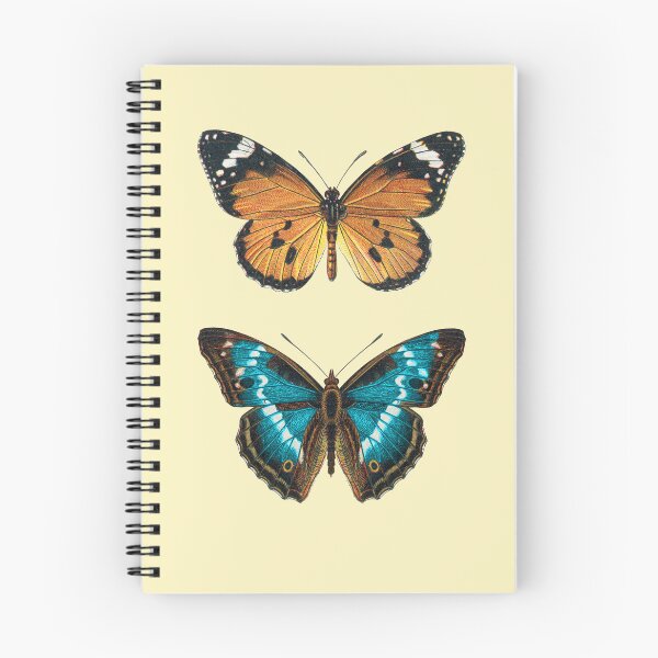 Item preview, Orange and blue butterfly chart (light yellow) designed and sold by Madame Memento.