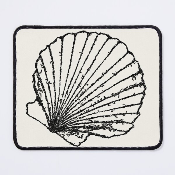 Item preview, Machine Embroidery, Beautiful Monochrome Embroidered Shell, 4, Stitch crafting, unique embroidered art designed and sold by RudolphBarnard.