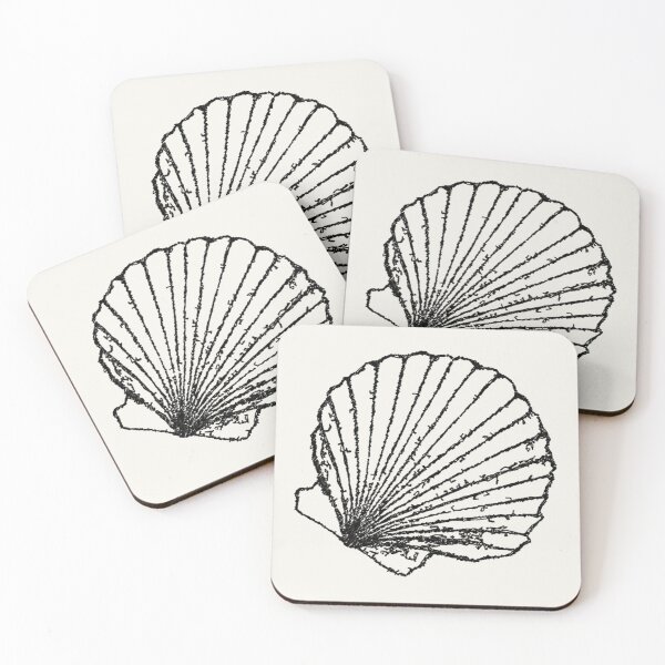 Item preview, Machine Embroidery, Beautiful Monochrome Embroidered Shell, 4, Stitch crafting, unique embroidered art designed and sold by RudolphBarnard.