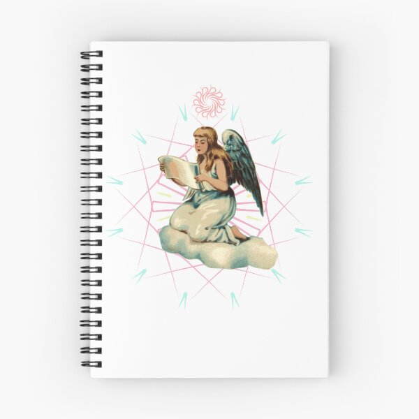 Artikelvorschau, Mandala-Engel, der das göttliche Skript liest entworfen und verkauft von HelloLoriDesign.