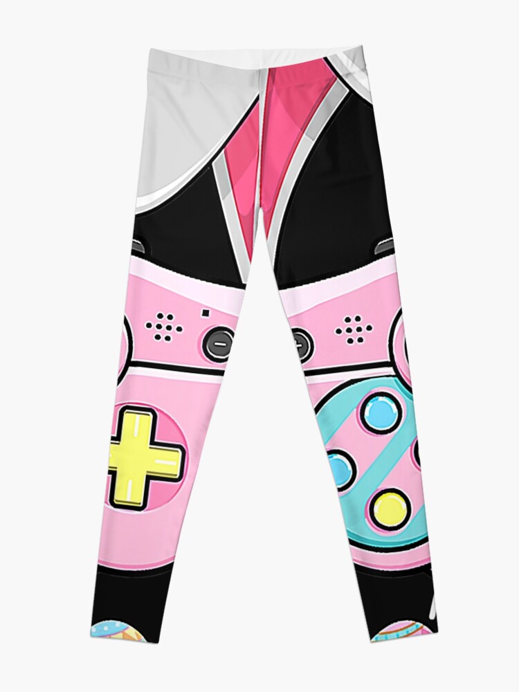 Disover Bunny Gaming Controller Video Game Lover Gamer Easter Day Leggings