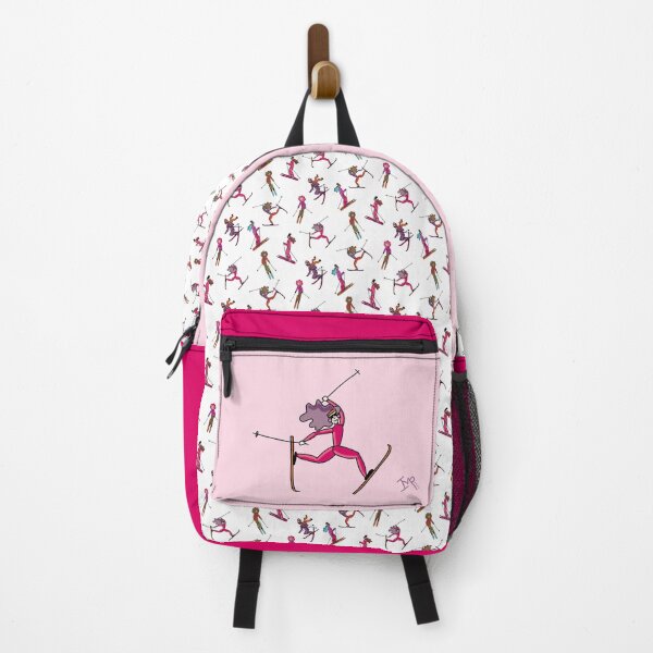 Item preview, Freestyle women skiiers - winter sports - pink and purple designed and sold by Ingrid Poole.