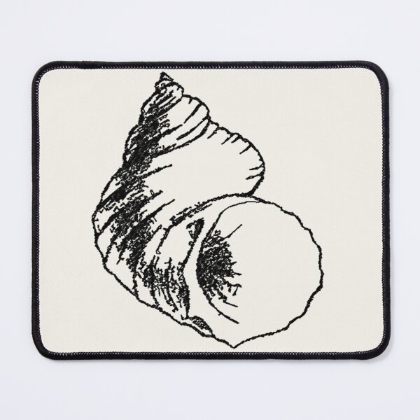 Item preview, Machine Embroidery, Beautiful Monochrome Embroidered Shell, 6, Stitch crafting, unique embroidered art designed and sold by RudolphBarnard.