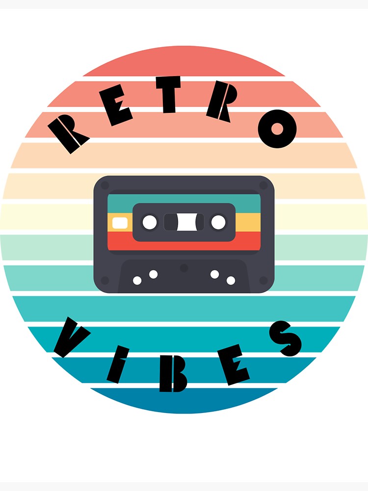 "retro vibes" Sticker by KVAdesign Redbubble