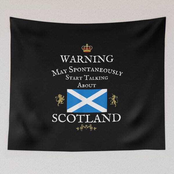 Item preview, Warning May Spontaneously Talk Scotland Scottish Flag Crown  designed and sold by amyadt77.