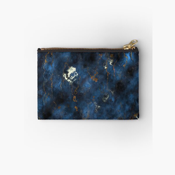 Artikelvorschau, Blaues, weißes und goldenes Marmormuster entworfen und verkauft von Vec3designs.