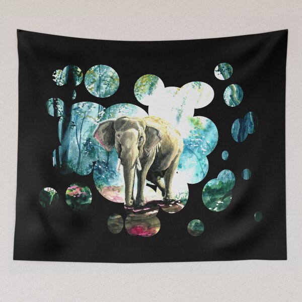 Item preview, Elephant in the forest bubbles designed and sold by CharisCreations.