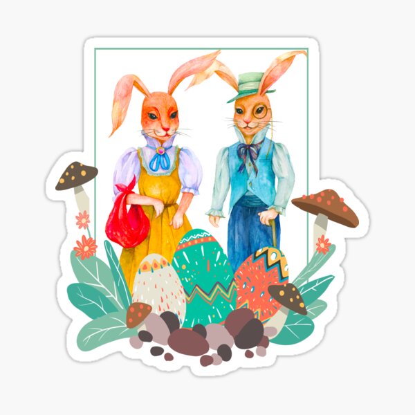 Item preview, Boy & Girl Easter Bunny designed and sold by bauldrick.