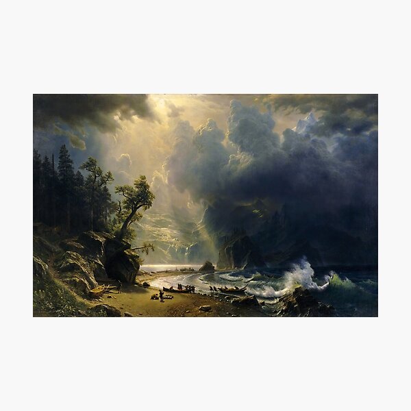 Puget Sound on the Pacific Coast - Bierstadt Art Prints Photographic Print
