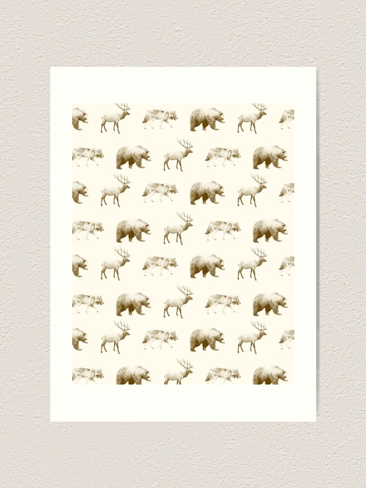 Alternate view of Wild Pattern // Brown Art Print