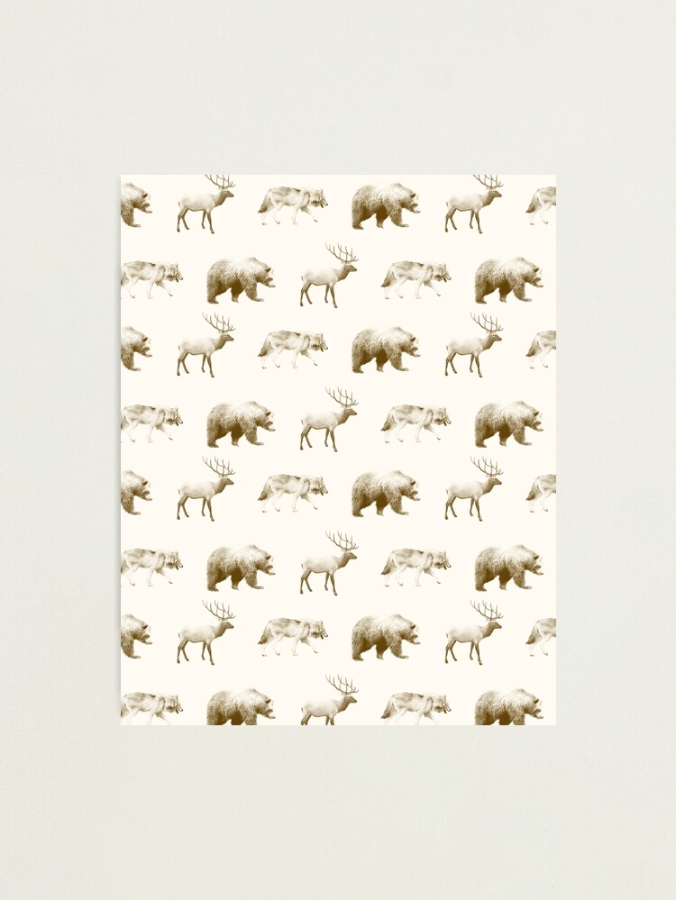 Thumbnail 2 of 3, Photographic Print, Wild Pattern // Brown designed and sold by Amy Hamilton.