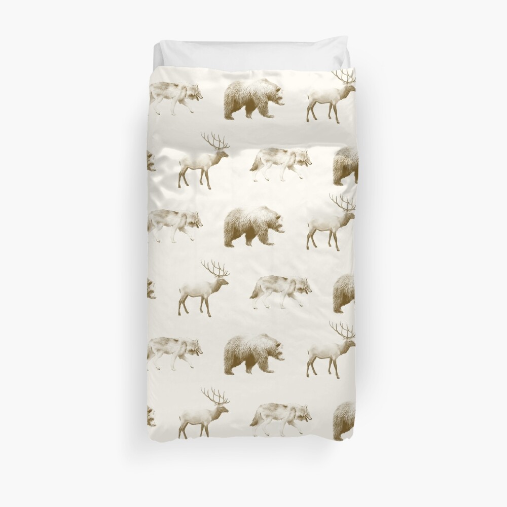 Wild Pattern // Brown Duvet Cover