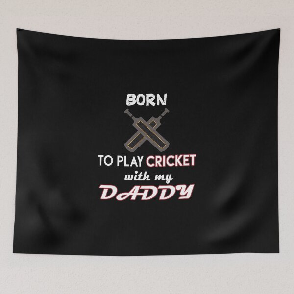 Item preview, Born To Play Cricket With My Daddy Perfect Gift For Cricket Players Essential T-Shirt designed and sold by amiyacunni.