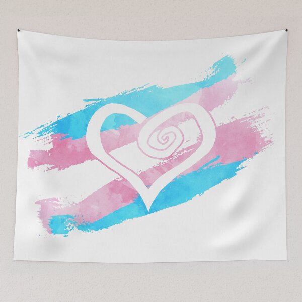 Item preview, Trans heart - Watercolor flag - LGBTQ love designed and sold by PraetorianX.