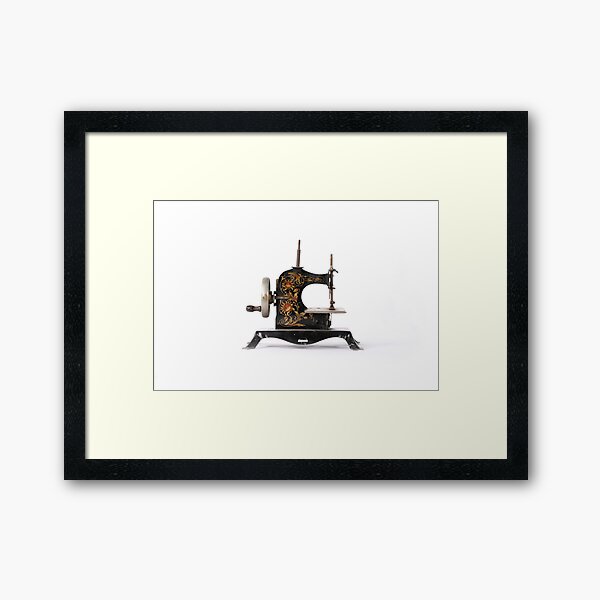 Child's Antique Sewing Machine Framed Art Print