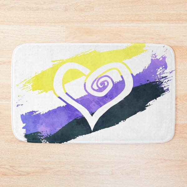 Item preview, Nonbinary heart - Watercolor flag - LGBTQ love designed and sold by PraetorianX.