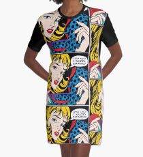 Pop Art - 'What the !!! I wanted Diamonds' Graphic T-Shirt Dress