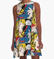 Pop Art - 'Was zum !!! Ich wollte Diamanten ' A-Linien Kleid