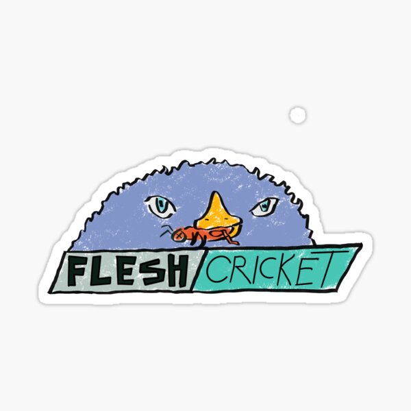 Flesh Cricket for Writers Sticker