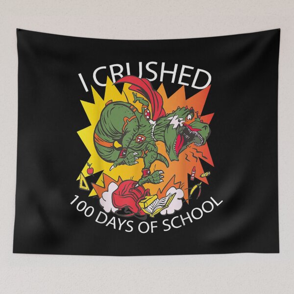 Item preview, I Crushed 100 Days Of School Dinosaur T Rex Monster Truck  designed and sold by aprilsav.