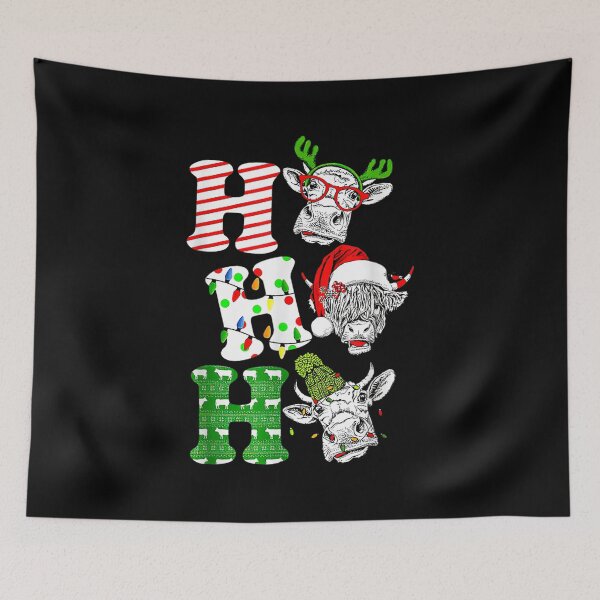 Item preview, Ho Ho Ho Sa Nta Claus Cow Lovers Christmas  designed and sold by aprilsav.