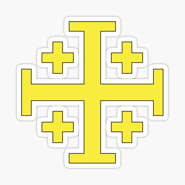Aperçu de l'œuvre Jérusalem, croisé, croix d'or à cinq volets créée et vendue par 411drpkv4c.