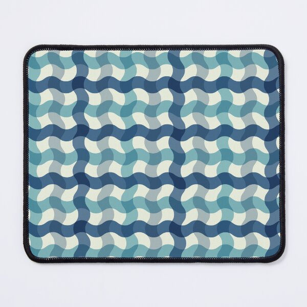 Item preview, Blue Wavy Aqua Style Vertical Stripe Pattern designed and sold by risingrocket.