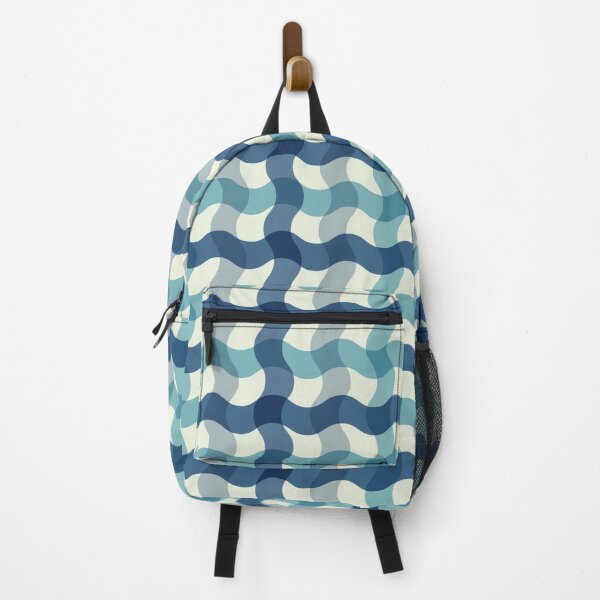 Item preview, Blue Wavy Aqua Style Vertical Stripe Pattern designed and sold by risingrocket.