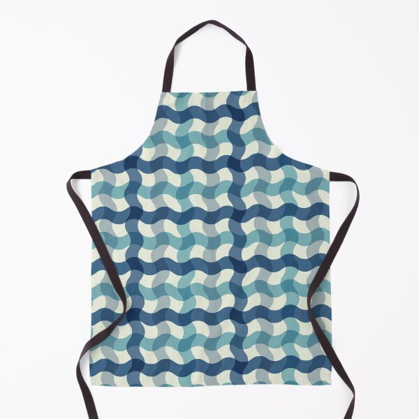 Item preview, Blue Wavy Aqua Style Vertical Stripe Pattern designed and sold by risingrocket.