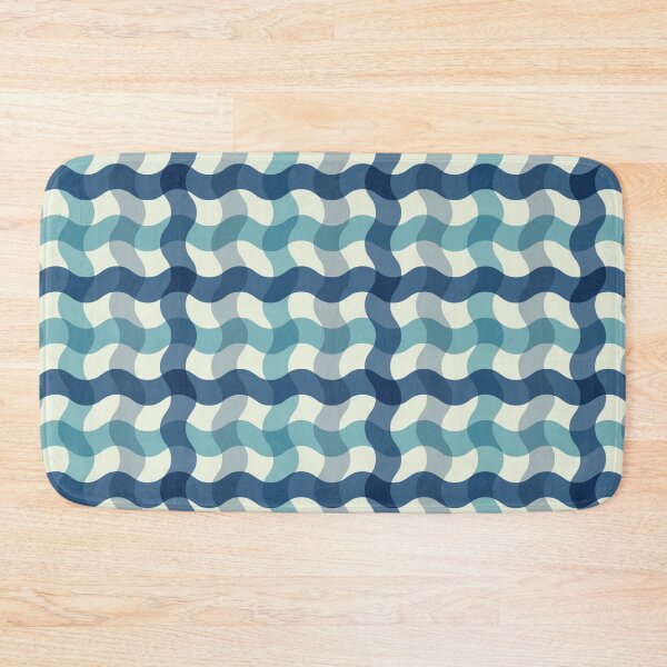 Item preview, Blue Wavy Aqua Style Vertical Stripe Pattern designed and sold by risingrocket.