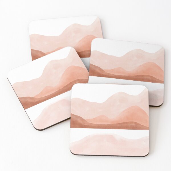 Item preview, Pink watercolor mountain designed and sold by Miss-Belle.